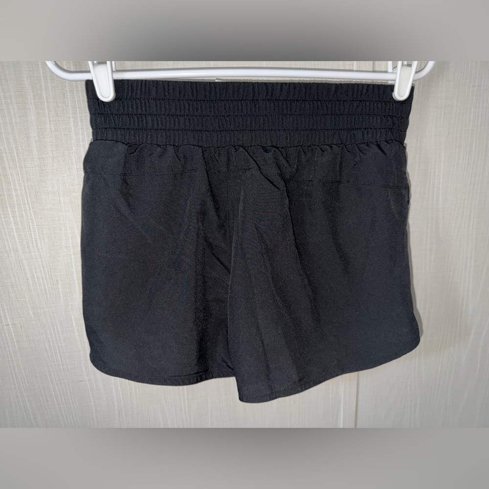 Kids Black Elastic Waist Shorts
